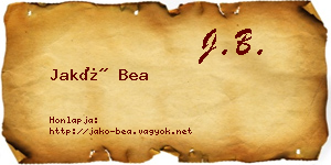 Jakó Bea névjegykártya